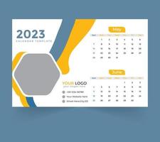 desk calendar template for new year 2023 vector