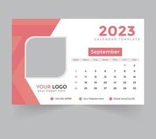 plantilla de calendario de escritorio para el año nuevo 2023 vector