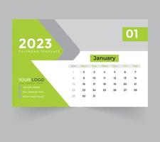 plantilla de calendario de escritorio para el año nuevo 2023 vector