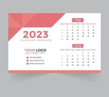 desk calendar template for new year 2023 vector