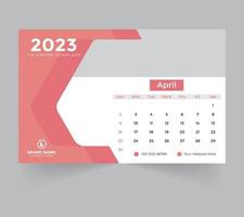 plantilla de calendario de escritorio para el año nuevo 2023 vector