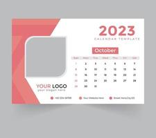 plantilla de calendario de escritorio para el año nuevo 2023 vector