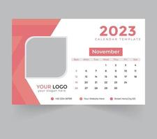 desk calendar template for new year 2023 vector