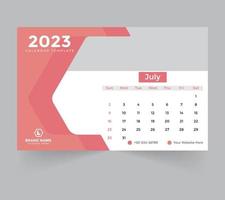 plantilla de calendario de escritorio para el año nuevo 2023 vector