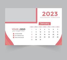 desk calendar template for new year 2023 vector