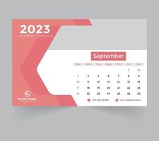 plantilla de calendario de escritorio para el año nuevo 2023 vector