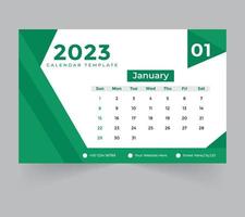 plantilla de calendario de escritorio para el año nuevo 2023 vector