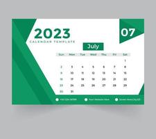 desk calendar template for new year 2023 vector