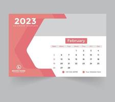 desk calendar template for new year 2023 vector