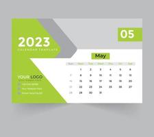 plantilla de calendario de escritorio para el año nuevo 2023 vector