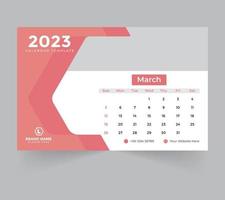 plantilla de calendario de escritorio para el año nuevo 2023 vector