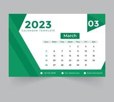 plantilla de calendario de escritorio para el año nuevo 2023 vector