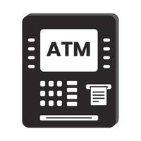 cajero automático o icono de vector plano atm para aplicaciones o sitios web