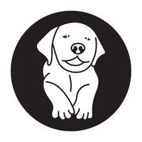 cachorro de animal o icono plano de cachorros para aplicaciones o sitios web vector
