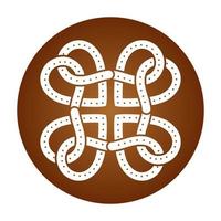 Flat color icon fours soft pretzel bread with sprinkles salt for apps or websites vector