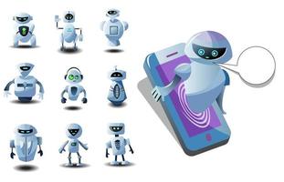 3d Vector Robot Chatbot Ai Science Stock Vector (Royalty Free