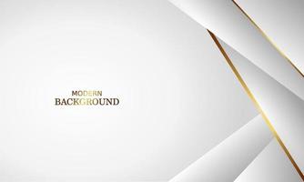 white luxury premium background and gold line. vector