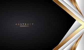 white and black luxury premium background and gold lines. vector