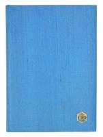 páginas de libros azules aisladas en un fondo blanco foto