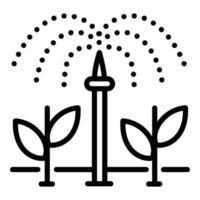 Farm irrigation icon, outline style vector