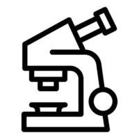 Research microscope icon, outline style vector