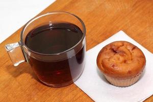 muffins with tea or coffee photo