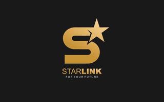 S logo star for branding company. letter template vector illustration for your brand.