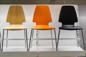 different color Chairs in modern design photo