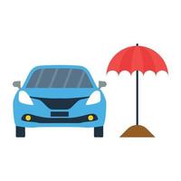 Trendy Car Insurance vector