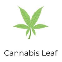 Trendy Cannabis Leaf vector