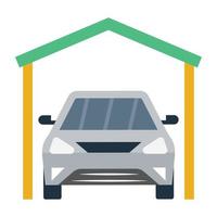 Trendy Car Garage vector