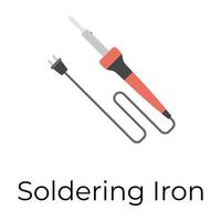 Trendy Soldering Iron vector