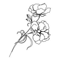 ilustraciones de adobe illustrator. dibujo de una línea de flores. línea continua de ilustración de flor simple. plantilla de diseño botánico contemporáneo abstracto para portadas minimalistas, estampado de camisetas. vector