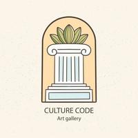 gradient culture logo template design vector