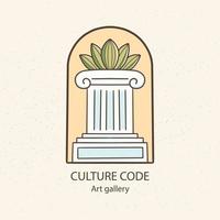 gradient culture logo template design vector