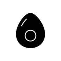 Boiled egg glyph icon illustration. suitable for egg free food icon. icon related to packaging. Simple vector design editable. Pixel perfect at 32 x 32