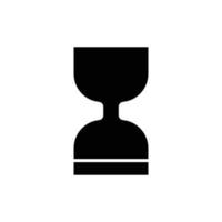 Hourglass glyph icon illustration. suitable for expire date icon. icon related to Packaging. Simple vector design editable. Pixel perfect at 32 x 32