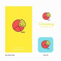 Pie chart Company Logo App Icon and Splash Page Design Creative Business App Design Elements vector