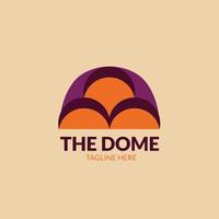 flat design dome logo design template vector