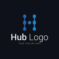 hub logo design template vector