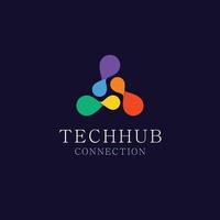 hub logo design template vector