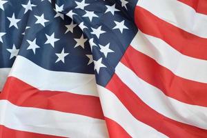 Colorful waving horizontal US banner with stars and stripes photo