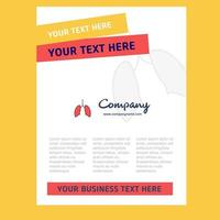 Lungs Title Page Design for Company profile annual report presentations leaflet Brochure Vector Background