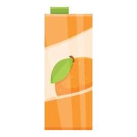 Juice pack airline icon, cartoon style vector