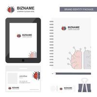 Brain processor Business Logo Tab App Diary PVC Employee Card and USB Brand Stationary Package Design Vector Template