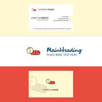 Beautiful Medicine Logo and business card vertical Design Vector