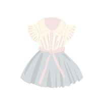 A dress for a doll. Princess outfit. vector