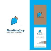 Writing Creative Logo and business card vertical Design Vector