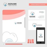 Music on cloud Business Logo File Cover Visiting Card and Mobile App Design Vector Illustration