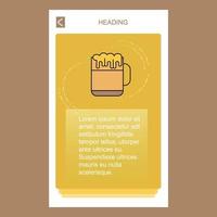 Beer mobile vertical banner design design Vector